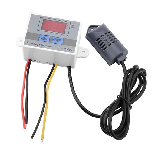 XH-W3005 Digital Hygrometer Switch Controller 220V Humidity Sensor 0~99% RH LCD Display Humidistat Controller by Chiffonade