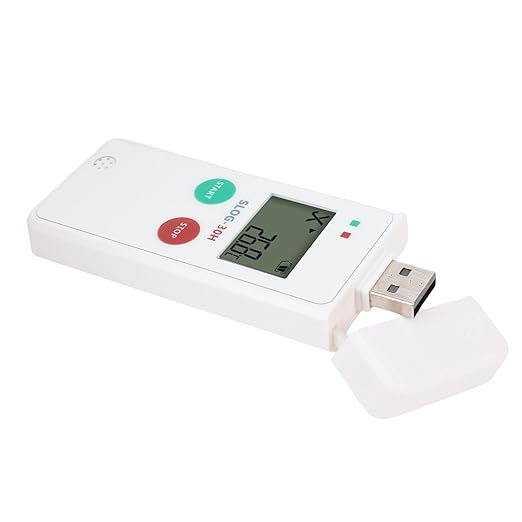 Asixxsix Temperature Humidity Data Logger USB Digital Recorder with 65000 Data Storage LCD Display for Greenhouse Laboratory Pharmaceutical Food Transport - Image 2
