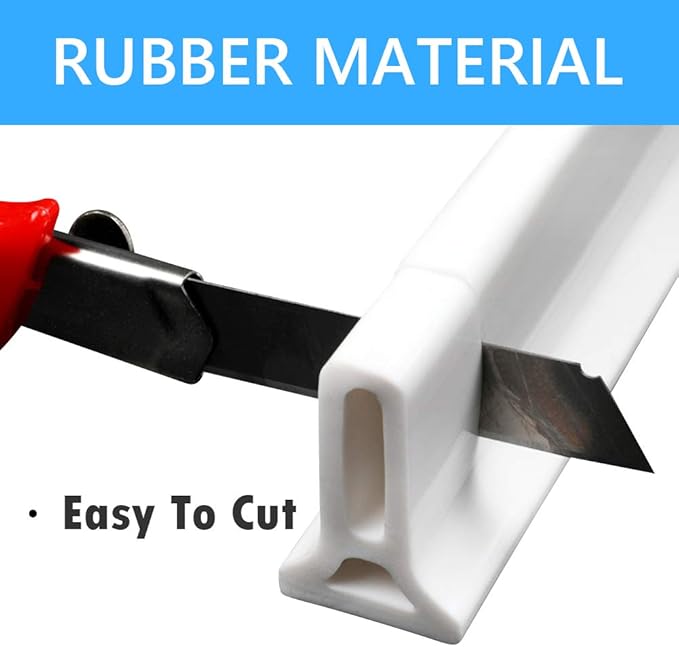 Duzzy 75 Inch Collapsible Shower Water Dam Shower Stopper Barrier and Retention System and Keeps Water Inside Threshold Dry and Wet Separation Suitable for Bathroom and Kitchen - Image 6