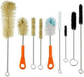 Ultimate Bottle & Tube Brush Cleaning Set 9 Sizes & Shapes - Natural & Synthetic Bristles by ProTool by RamPro