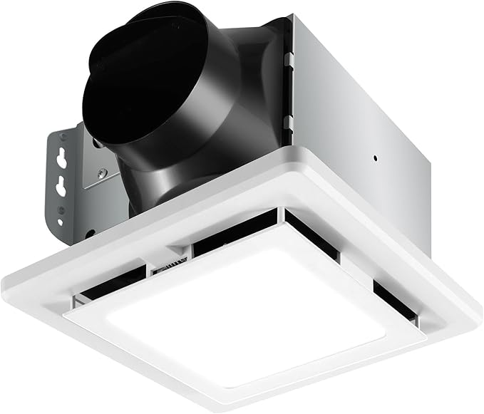 Bathroom Exhaust Fan with Light 110 CFM Quiet 6500K 800LM Household Ventilation Fan Light Combo, Energy Saving Ceiling Mount Bathroom Air extractor, Multipurpose Bath Extractor Easy to Install by JOEAONZ