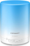 URPOWER 300ml Essential Oil Diffuser: Ultrasonic Aromatherapy Diffuser Quiet Auto Shut-Off, 4 Timer Settings(1H 3H 6H ON) & 7-Color Night Light Humidifier for Yoga Bedroom Living Room Office by URPOWER