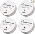 WER Water Leak Alarm Sensor, Battery Operated Leak Alert, 90dB Water Detector for Basements, Bathrooms, Laundry Rooms, Kitchens, Garages and All Office Areas (Shipped Without Battery, 4 Pack) by WER