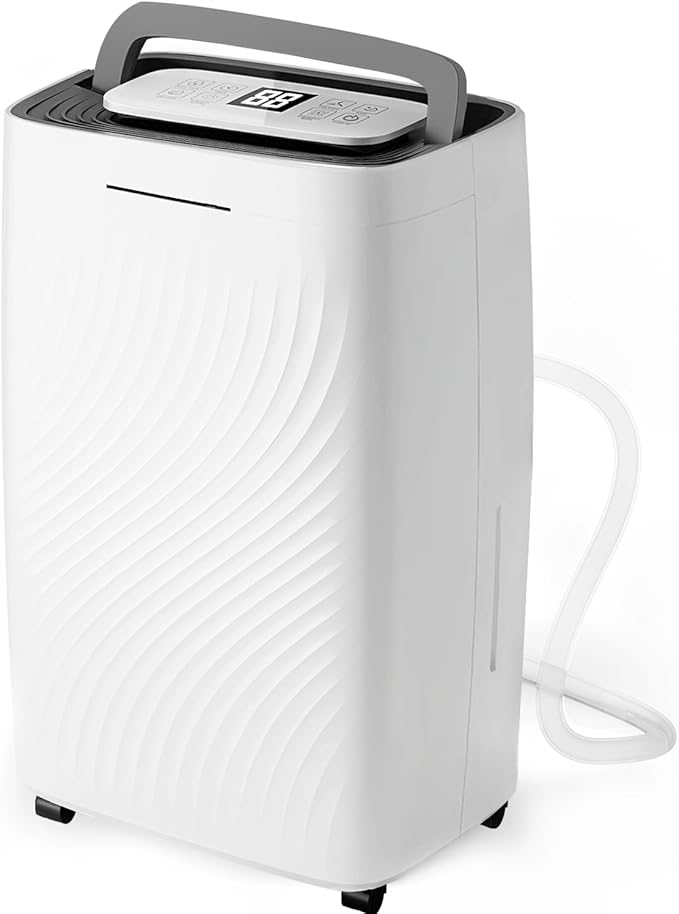 5500 Sq.Ft Dehumidifier for Basement with Drain Hose, Max 80 Pints/D (Standard 50Pint/D), Most Efficient Energy Saving 2026 Dehumidifier Features Air Purifier Combo, Ideal for Large Room, Home, Garage by Manastin