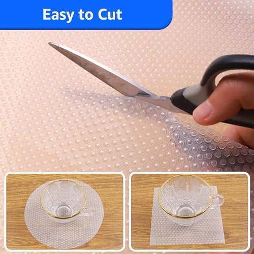 PABUSIOR Clear Kitchen Cabinet Liner: Waterproof Refrigerator Shelf Liner Small - Non-Adhesive Non Slip Pantry Drawer Mat for Cupboard Shelves Translucent 10" W x 120" L - Image 6