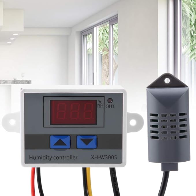 FTVOGUE XH-W3005 Digital Humidity Controller Humidity Controller Humidity Control Switch 0~99%RH 12V 24V 220V[220V] Temperature and Humidity Sensor - Image 3
