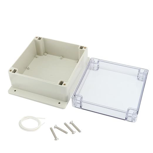 Waterproof Dustproof ABS Plastic Junction Box Universal Electric Project Enclosure with PC Clear Transparent Cover 6.3"x6.3"x3.54"(160mmx160mmx90mm) - Image 2
