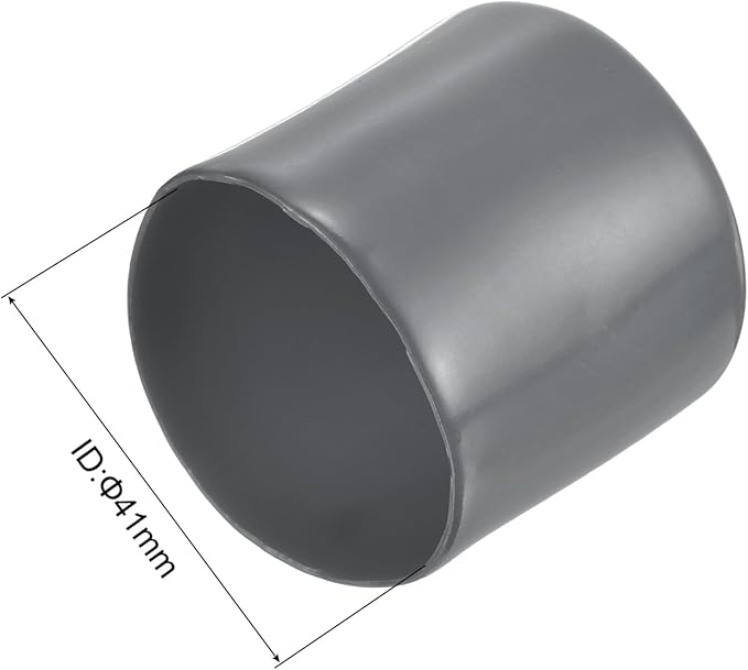 uxcell 20pcs Rubber End Caps 41mm ID Vinyl Round Tube Bolt Cap Cover Thread Protectors Dark Grey - Image 3