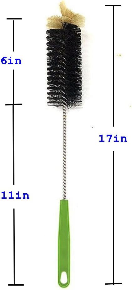 Long Bottle Brush, 17 in Bendable Cleaner Brushes for Cleaning Neck Beer Bottles, Wine, Baby Bottles, Water Bottles, Tumblers, Flask, Bird Feeder, Vase and Brewing Supplies black/2Pack - Image 7