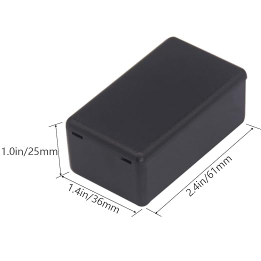 Zulkit 8Pcs Project Boxes ABS Plastic Electrical Project Case Power Junction Box Black 2.40 x 1.41 x 0.98 inch (61 x 36 x 25 mm) - Image 2