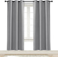 NICETOWN Blackout Curtain Blind for Bedroom, Single Panel, W34 x L72 inches, Silver Grey, Thermal Insulated Grommet Blackout Room Darkening Drape/Drapery by NICETOWN