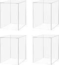 4 Pack Acrylic Cube Clear 6" x 6" x 9" Flower Vase Decorative Centerpiece Box for Homes and Weddings No Lid No Assembly by Marketing Holders by MarketingHolders