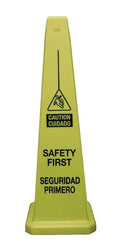 Cortina Lamba 36" Cone, "Floor Slippery" 03-600-03, Yellow by Cortina+Safety+Products