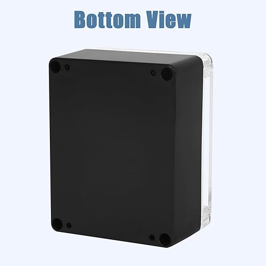 LeMotech Junction Box with Clear Cover IP65 Waterproof Project Box Dustproof ABS Plastic Electrical Project Boxes Universal Enclosure, Black 4.5"x 3.5"x 2.1"(115x90x55mm)(Pack of 2) - Image 4
