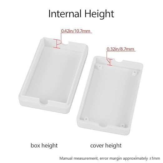 LeMotech Project Box 10 Pieces ABS Plastic Electrical Project Case Small Junction Box for Electronics White 2.36 x 1.42 x 0.67 inch (60 x 36 x 17 mm) - Image 4