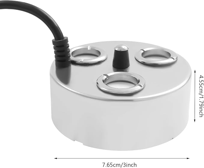 Ultrasonic Mist Maker 3 Head Ultrasonic Fogger Mist Maker Air-cooled Fog Machine Water Pond Air Humidifier W/Transformer for Greenhouse Humidity Generation - Image 2