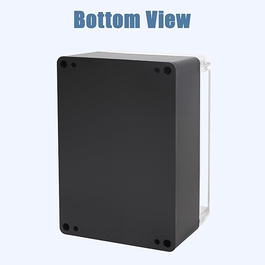 LeMotech Electrical Box Clear Cover Project Box IP65 Waterproof Junction Box ABS Plastic Case Universal Enclosure for Electronics, Black 6.2"x 4.2"x 3.5"(160x110x90mm)(Pack of 1) - Image 4
