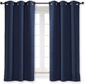 NICETOWN Bedroom Window Blackout Curtain Panel - Thermal Insulated Blackout Room Darkening Drape/Drapery (Navy Blue, 1 Panel, 42 x 63 inch) by NICETOWN