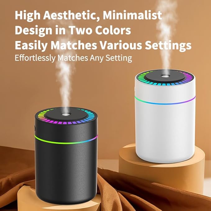 180ml Portable Small Humidifier with Colorful LED Night Light, USB Personal Desktop Humidifier for Car Home Office Travel, Auto Shut-Off, 2 Mist Modes, Super Quiet - Image 4