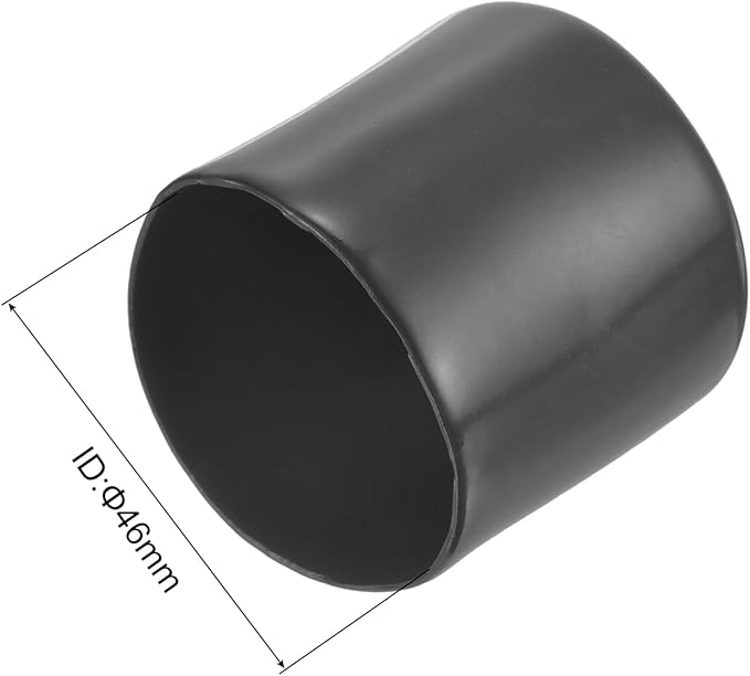 uxcell 20pcs Rubber End Caps 46mm ID Vinyl Round Tube Bolt Cap Cover Thread Protectors Dark Grey - Image 3