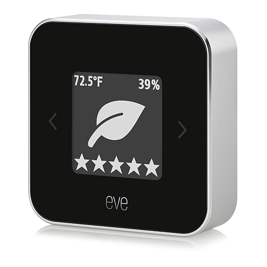 Eve Room - Indoor air Quality Sensor to Monitor air Quality (VOC), Temperature & Humidity, Apple HomeKit Technology, Bluetooth and Thread by Eve
