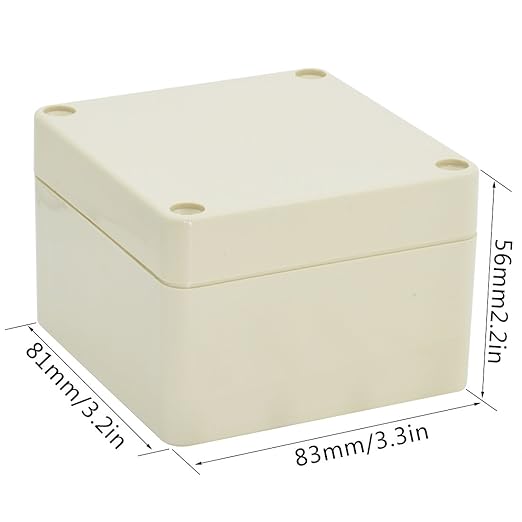 LeMotech Waterproof Dustproof IP65 ABS Plastic Junction Box Universal Electric Project Enclosure Pale Gray 3.3 x 3.2 x 2.2 inch (83 x 81 x 56 mm) - Image 2