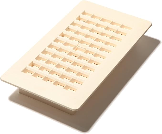 Decor Grates PL408-AL 4-Inch by 8-Inch Plastic Floor Register, Almond by DecorGrates