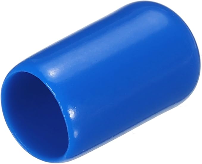 uxcell 20pcs Rubber End Caps 7.5mm ID Vinyl PVC Round Tube Bolt Cap Cover Screw Thread Protectors Blue by uxcell