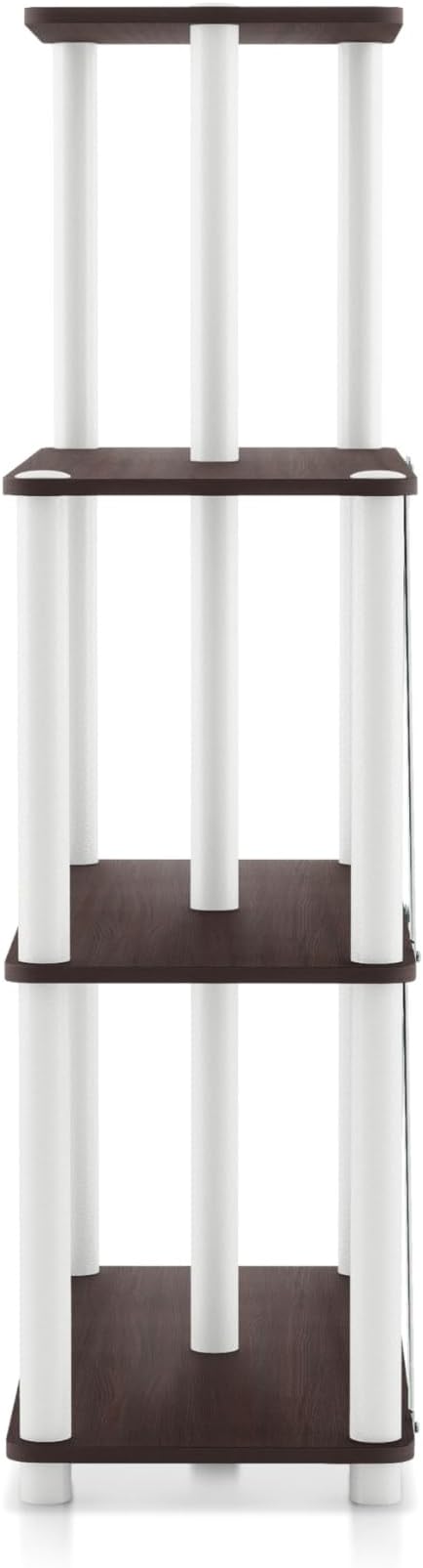 Homes: Inside + Out Apexa Modern 5-Cube Ladder Shelving Units, Collectibles Display Shelves, Easy Assembly Standing Shelf, Home Storage Organizer for Living Room, Bedroom, Office, Espresso - Image 12
