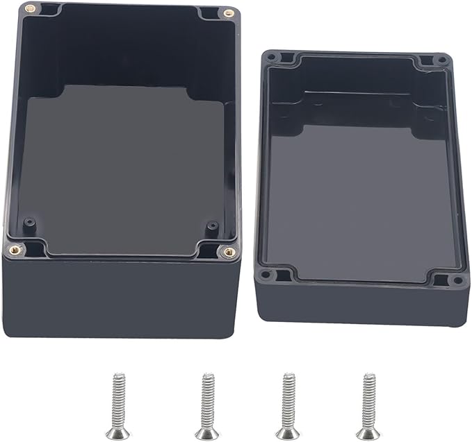 Outdoor Waterproof Junction Box IP67 Project Box ABS Black Electrical Boxes Electronic Enclsoure for DIY Project 6.3 x 4.3 x 3.5 inch (160x110x90mm) by Otdorpatio