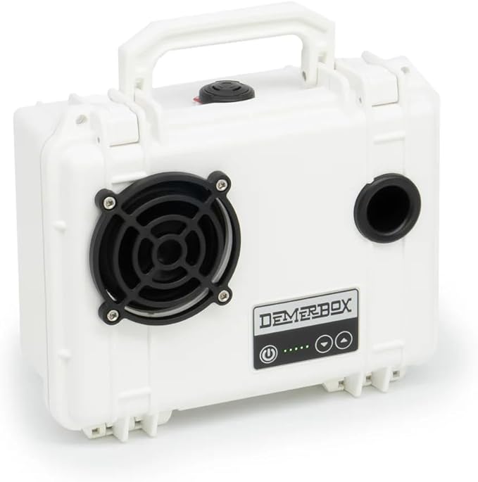 DemerBox: Waterproof, Portable, and Rugged Outdoor Bluetooth Speakers. Loud Sound + Deep Bass, 40+ hr Battery Life, Dry Box + USB Charging, Multi-Pairing Party Mode (Uyuni White, DB1) - Image 3