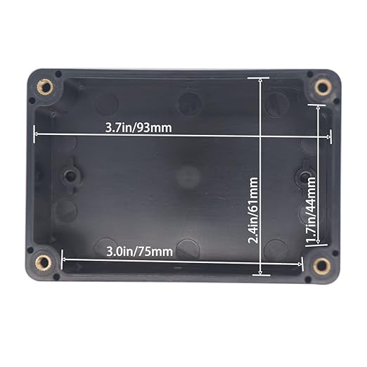 Watertight Junction Box, IP67 Waterproof Project Box Durable ABS Plastic Electronic Enclosure Case for DIY Electrical Project Black 3.94" x 2.68" x 1.97"(100 x 68 x 50 mm) 2Pcs - Image 5