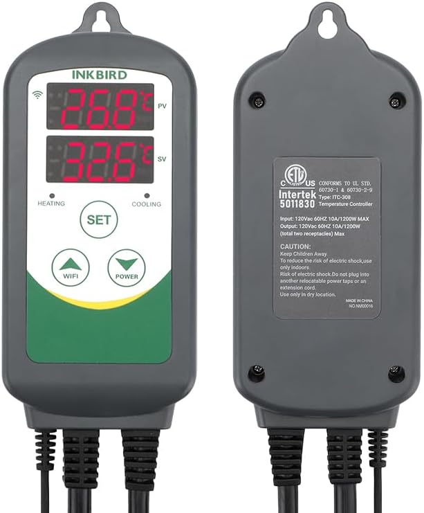 INKBIRD 2025 Updated WiFi Temperature Controller, Digital Thermostat with App Remote Control for Reptiles, Home Brewing, Fermentation, Breeding, Incubation and Greenhouse, Max 1100W (110V) - Image 6