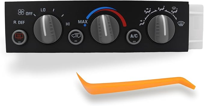 Flecto 599-006 AC Heater Control Panel with Rear Defogger - 1996-2000 Chevy, Cadillac, GMC (Escalade, C1500, Suburban, Tahoe, Yukon) - Replaces OEM 9378805, 16231165 by Flecto