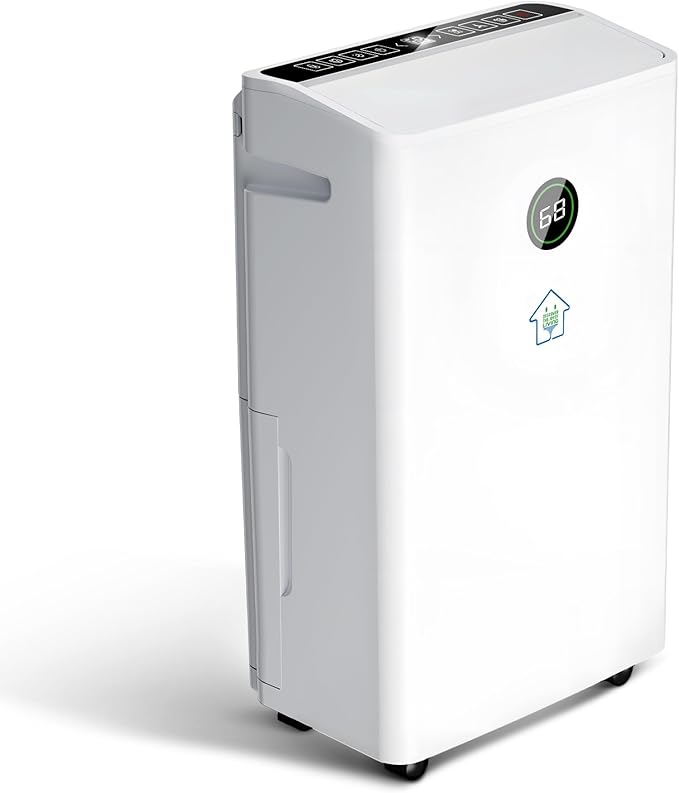 6,500 Sq.Ft Dehumidifier with Drain Hose, 60 Pints Narrow Dehumidifiers for Basement Bedroom Bathroom Large Room Home – Smart Humidity Control, 3 Modes, Dry Clothes, 24H-Timer, Auto Defrost by Alphavoltage