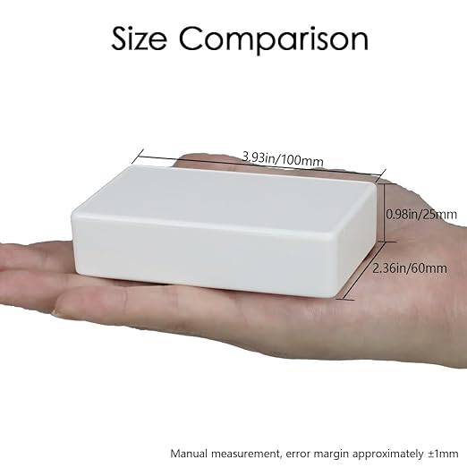 LeMotech Project Box 5 Pieces ABS Plastic Electrical Project Case Small Junction Box for Electronics White 3.94 x 2.36 x 0.98 inch (100 x 60 x 25 mm) - Image 2