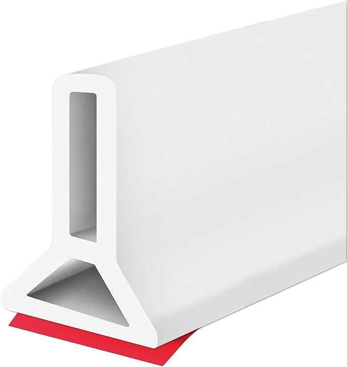 Collapsible Shower Threshold Water Dam 2"H 67"L Shower Water Barrier Water Stopper for Shower Wet and Dry Separation Bathroom and Kitchen by Unknown