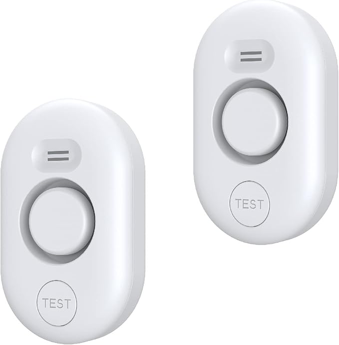 METAK Water Leak Detector Sensor Alarm: Home Water Flooding Monitor Smart Sink Overflow Monitoring Adjustable Wet Moisture Alert Pipe Leakage Drip Detection Warning for Basement Floor (2 Sensor) by METAK