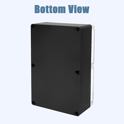 LeMotech Electrical Box Clear Cover Project Box IP65 Waterproof Junction Box ABS Plastic Case Universal Enclosure for Electronics, Black 10.3"x 7.1"x 3.7"(263x182x95mm)(Pack of 1) - Image 4