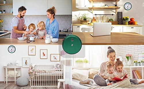 Mini Indoor Thermometer Hygrometer Analog 2 in 1 Temperature Humidity Monitor Gauge for Home, Room, Outdoor, Offices, Display Mechanical (No Battery Needed) (Green-1 Pack, Green-1 Pack) - Image 3