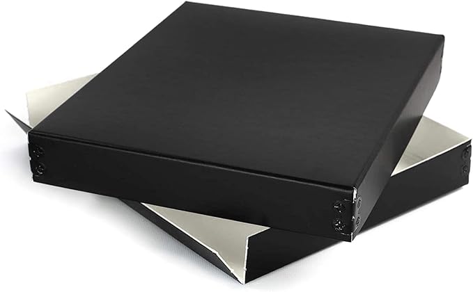 Lineco Museum Archival Storage Box, 8.75x10.75x1.5 in. Drop Front Design. Acid-Free with Metal Edge. Organize Photos, Pictures, Prints, Documents, Crafts, DIY. Black, 1 Pack - Image 9