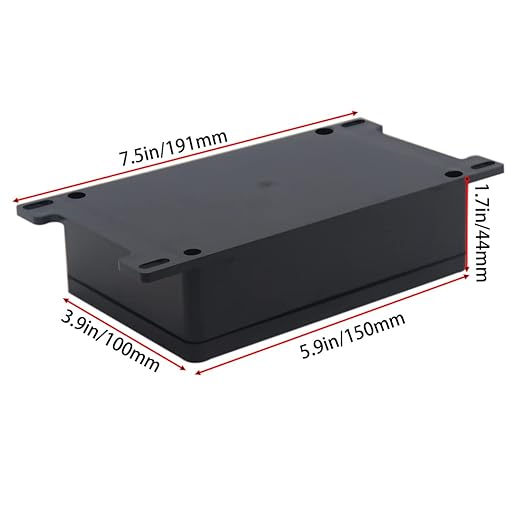 Watertight Junction Box, IP67 Waterproof Project Box Durable ABS Plastic Electronic Enclosure Case for DIY Electrical Project with Wall Fixed Ear 5.91" x 3.94" x 1.73"(150 x 100 x 44 mm) 2Pcs - Image 2