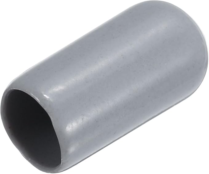 uxcell 20pcs Rubber End Caps 7mm ID Vinyl PVC Round Tube Bolt Cap Cover Screw Thread Protectors Grey by uxcell
