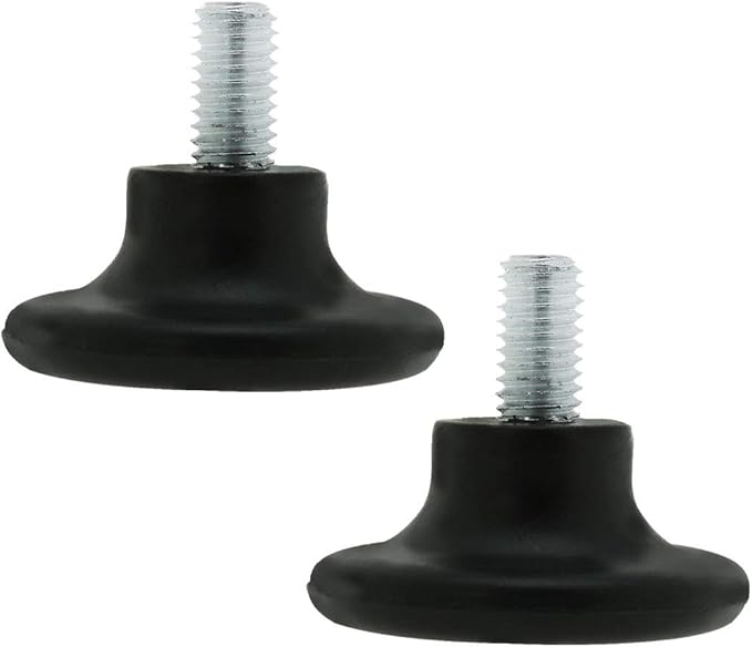 uxcell M8 x 18 x 45mm Screw on Furniture Glide Leveling Feet Floor Protector Plastic Pad Adjuster for Cabinet Chair Leg 2 Pack by uxcell