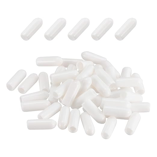 DMiotech 100 Pack 4mm ID White Screw Thread Protectors Rubber End Caps Bolt Covers for Screw Bolt Furniture Pipe by DMiotech