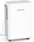 2000 Sq. Ft Dehumidifier for Basement, 30 Pint Dehumidifiers for Home, Bedroom and Bathroom, 3 Modes Dehumidifier with Drain Hose, Smart Humidity Control, 24H Timer (White) by Dravonic