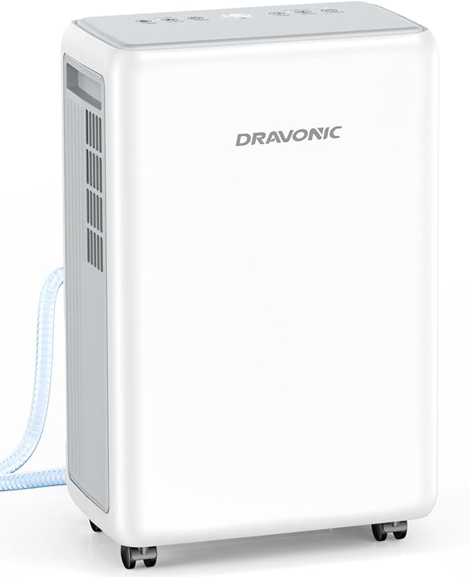 2000 Sq. Ft Dehumidifier for Basement, 30 Pint Dehumidifiers for Home, Bedroom and Bathroom, 3 Modes Dehumidifier with Drain Hose, Smart Humidity Control, 24H Timer (White) - Image 8
