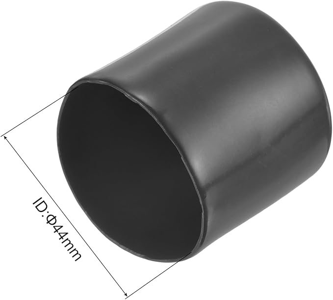 uxcell 20pcs Rubber End Caps 44mm(1 3/4") ID Vinyl Round Tube Bolt Cap Cover Thread Protectors Dark Grey - Image 3