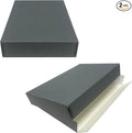 Lineco Museum Archival Storage Box, 11.75x18.25x3 in. Drop Front Design. Acid-Free with Metal Edge. Organize Photos, Pictures, Prints, Documents, Crafts, DIY. Gray, 2 Pack by Lineco