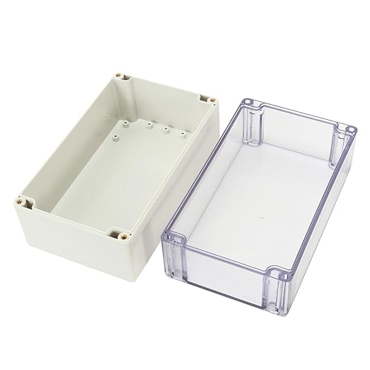 ABS Plastic Junction Box, Dustproof Waterproof IP65 Electrical Box - Universal Project Enclosure Grey, with PC Transparent/Clear Cover 7.9"x4.7"x4.4"(200mm x 120mm x 113mm) - Image 3